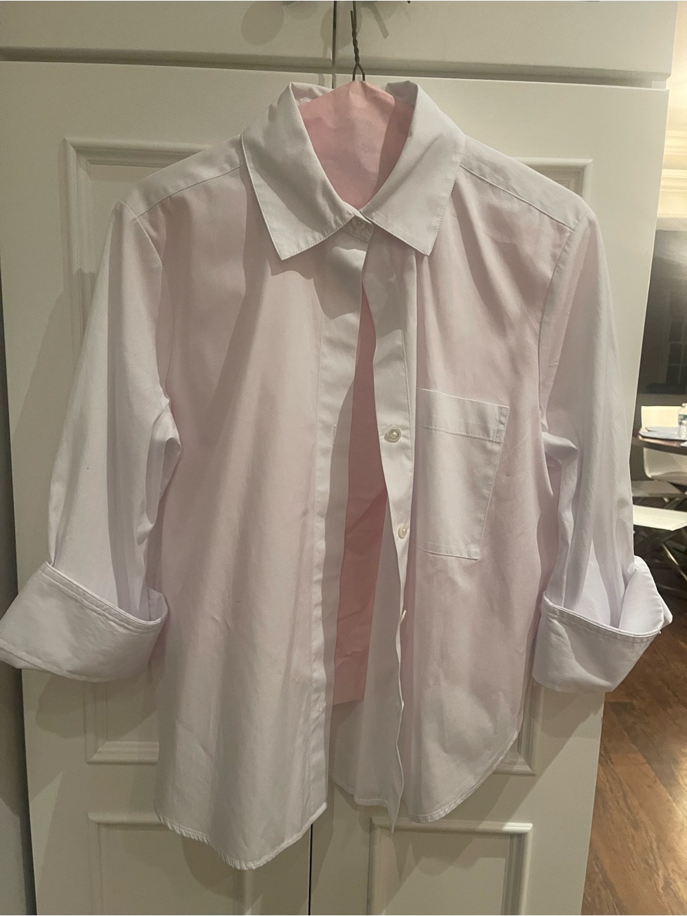 Madewell Easy Y-Neck Button-Up Shirt White XS 100% Cotton classic